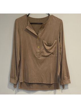 Elegant Tan Blouse Size S/M